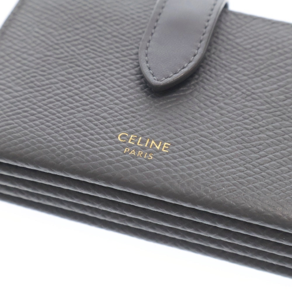 CELINE(セリーヌ) アコーディオン カードケース グレー レザー 名刺入れ