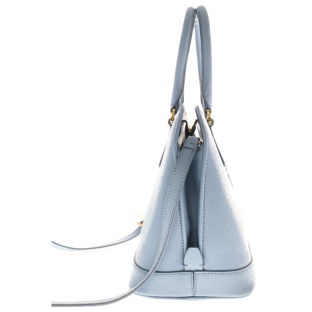 PRADA(プラダ) ロゴトライアングルプレート サフィアーノ レザー2WAYハンドバッグ ショルダーバッグ ブルー BN2567