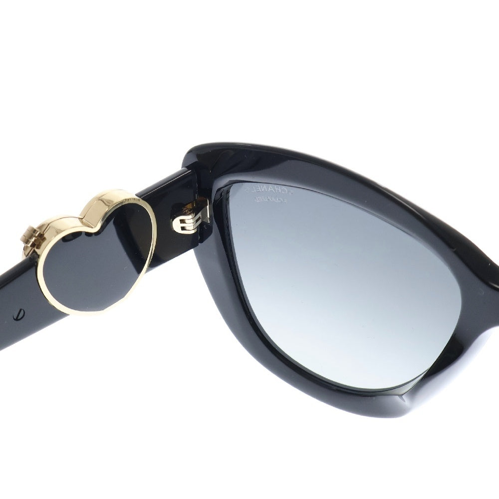 CHANEL(シャネル) ココマーク スクエアシェイプ サングラス テンプルミラー ブラック アセテート アイウェア 5517-A