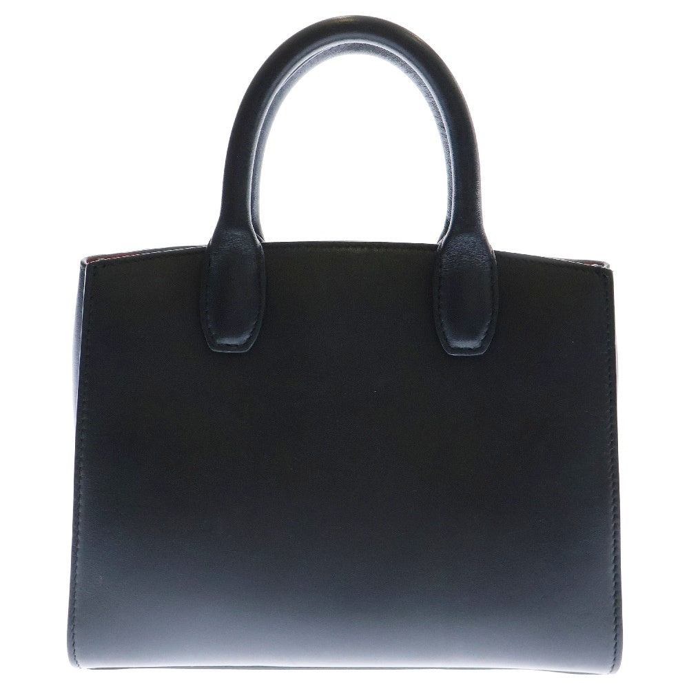 Salvatore Ferragamo(サルヴァトーレ フェラガモ) スタジオ ミニ ハンドバッグ カラフルデザイン 黒 レザー ガンチーニ