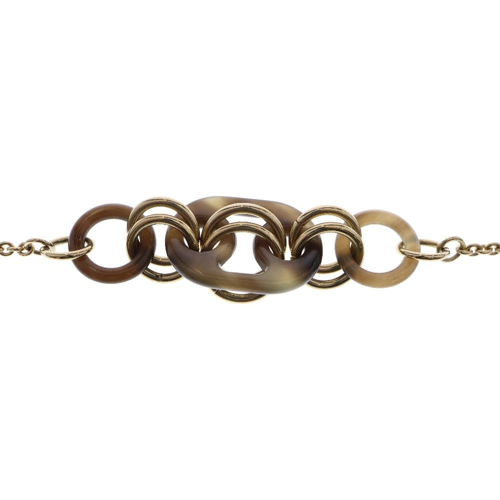 HERMES(エルメス) ユリディス バッファローホーン ネックレス ゴールド×ブラウン GP ペンダント アクセサリー