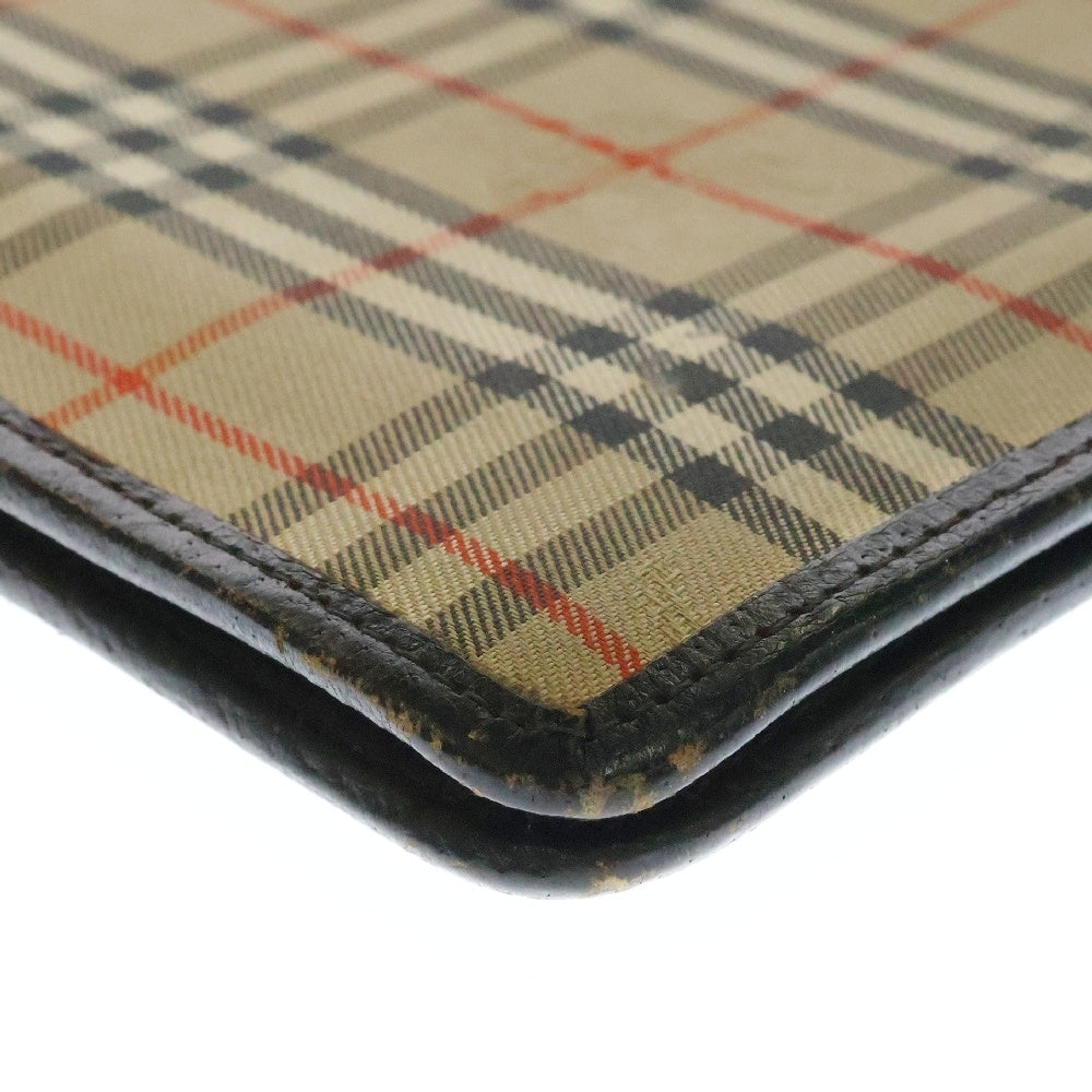 BURBERRY(バーバリー) ノバチェック クラッチバッグ セカンドバッグ ベージュ キャンバス×レザー