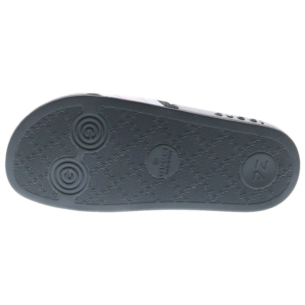 GUCCI(グッチ) シェリーライン Web Slide Sandal スライドサンダル ウェブストライプ ブラック 30 キッズ 503220