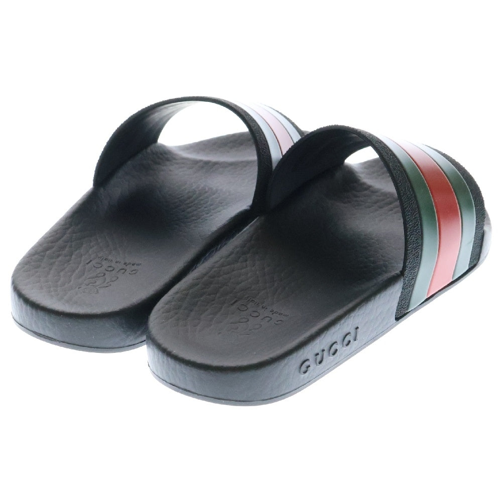 GUCCI(グッチ) シェリーライン Web Slide Sandal スライドサンダル ウェブストライプ ブラック 30 キッズ 503220