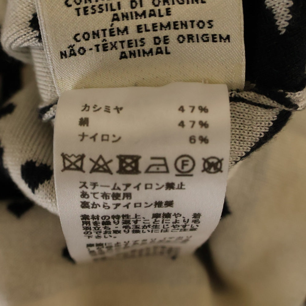 HERMES(エルメス) BRIDES de GALA カーディガン トップス ブラック 総柄 カシミヤ×シルク #36 レディース