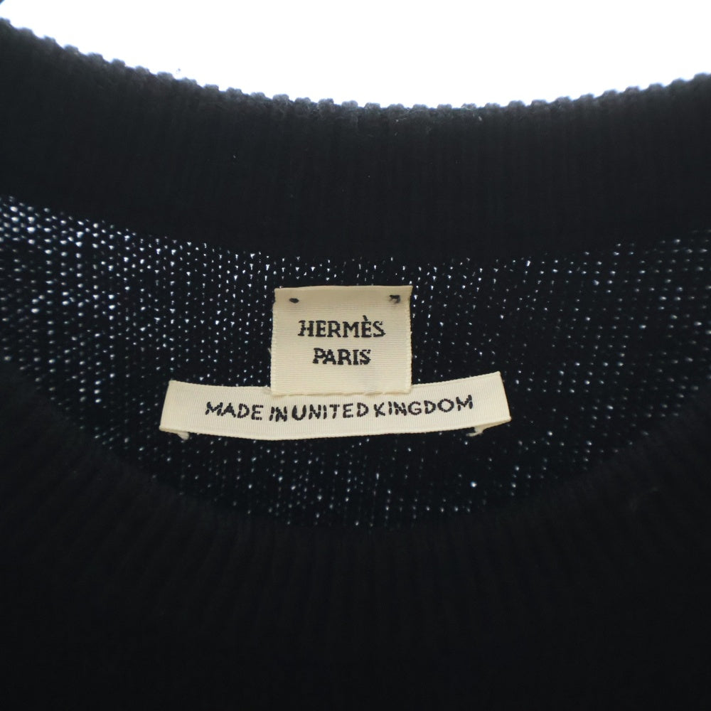 HERMES(エルメス) カシミヤ ニットノースリーブワンピース レディース ブラック