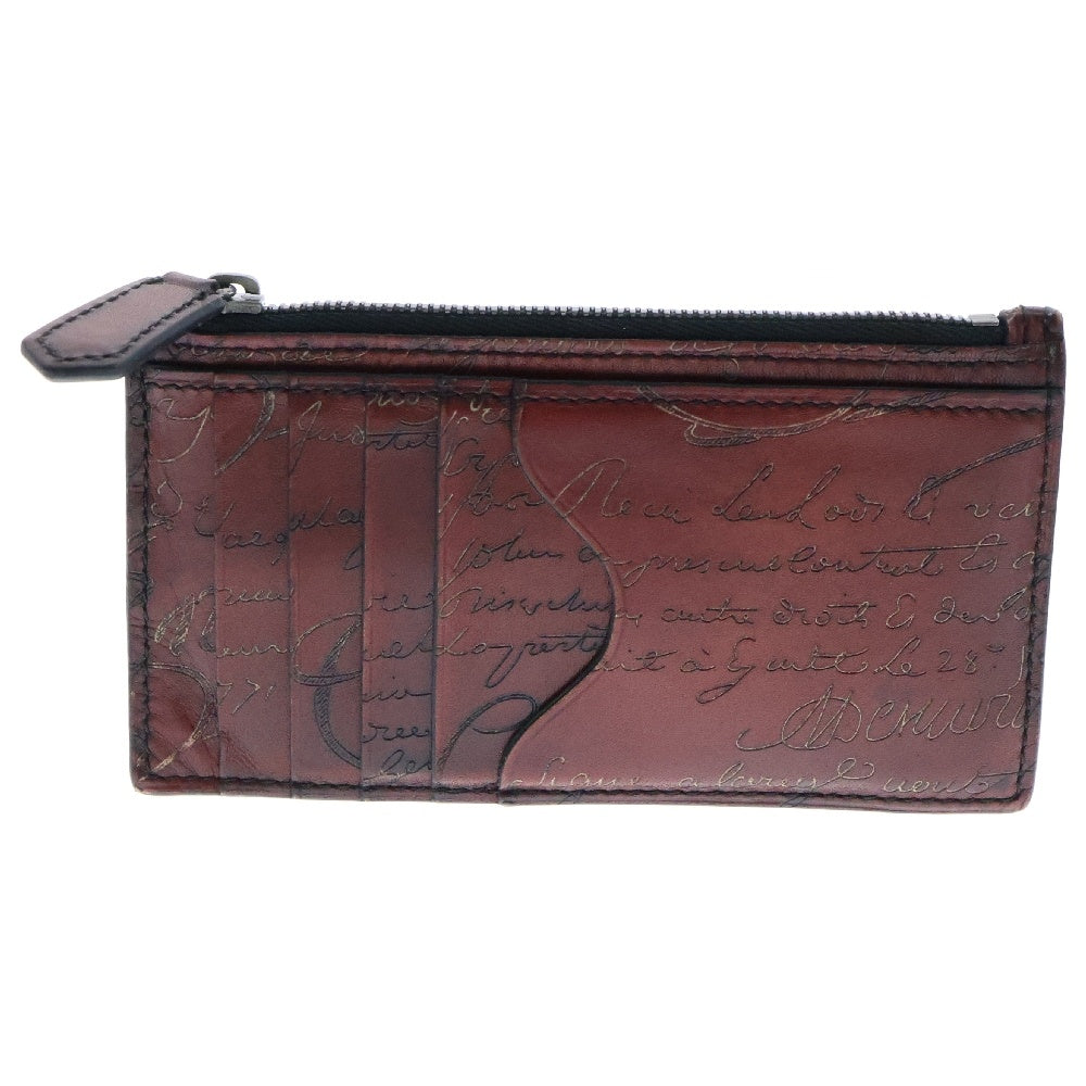 Berluti(ベルルッティ) カリグラフィ スクリット コアマキシ コインケース ブラウン レザー 小物入れ