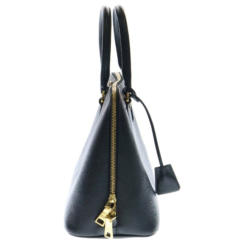 PRADA(プラダ) サフィアーノ 2WAY ハンドバッグ ショルダーバッグ ブラック レザー ゴールド金具 BL0837
