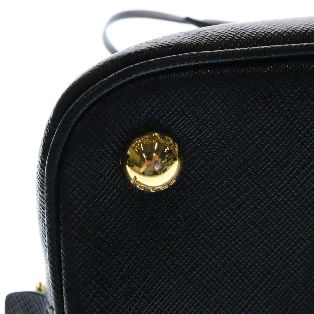 PRADA(プラダ) サフィアーノ 2WAY ハンドバッグ ショルダーバッグ ブラック レザー ゴールド金具 BL0837