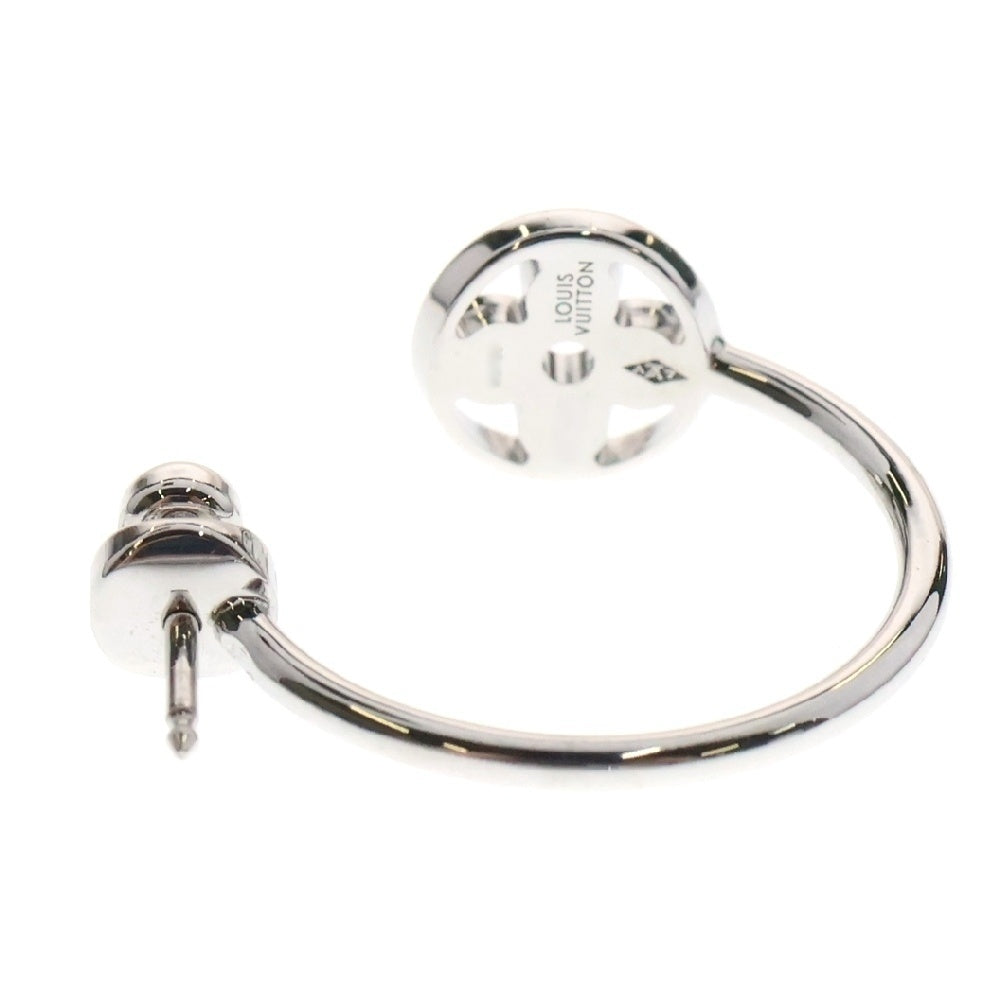 LOUIS VUITTON(ルイヴィトン) モノグラム イディール クレオールXS ピアス 1PD ダイヤモンド K18WG ホワイトゴールド ジュエリー アクセサリー