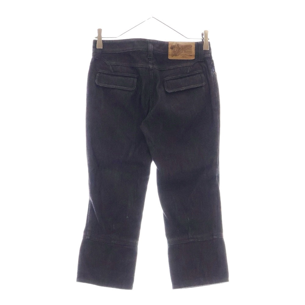 LOUIS VUITTON(ルイヴィトン) モノグラム ステッチ切替 クロップドデニム グレー×マルチ レディース RW111W WOPA02DAZ