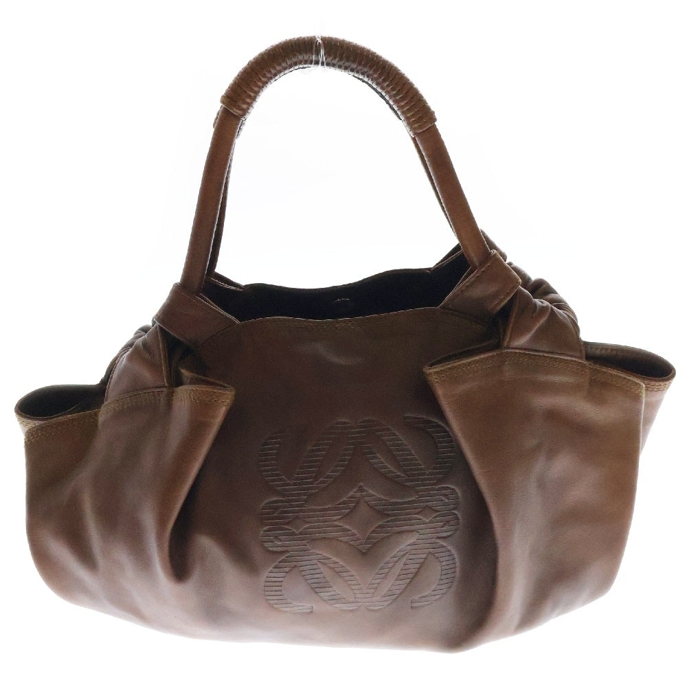LOEWE(ロエベ) アナグラム ハンドバッグ ブラウン ナッパレザー
