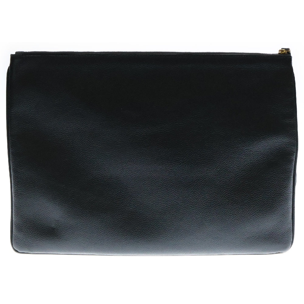 BALENCIAGA(バレンシアガ) ロゴ クラッチバッグ セカンドバッグ ブラック レザー