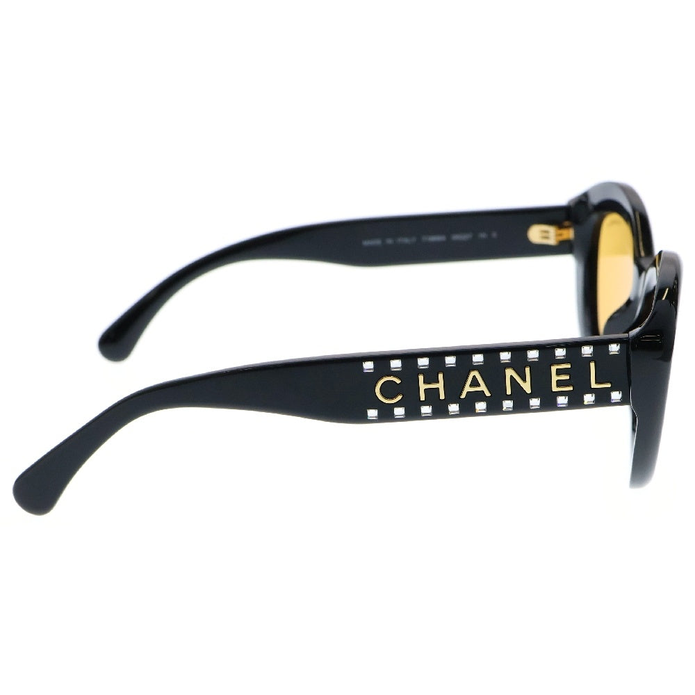 CHANEL(シャネル) キャッツアイシェイプ ロゴ サングラス アイウェア ブラック アセテート 71668A