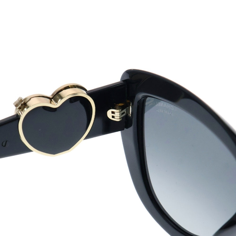 CHANEL(シャネル) バタフライシェイプ アイウェア ココマーク テンプルミラー サングラス 黒 アセテート 5517-A