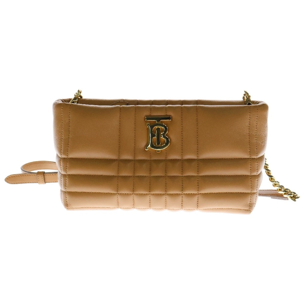 BURBERRY(バーバリー) TB ローラ キルティング チェーンショルダーバッグ ブラウン レザー ゴールド金具