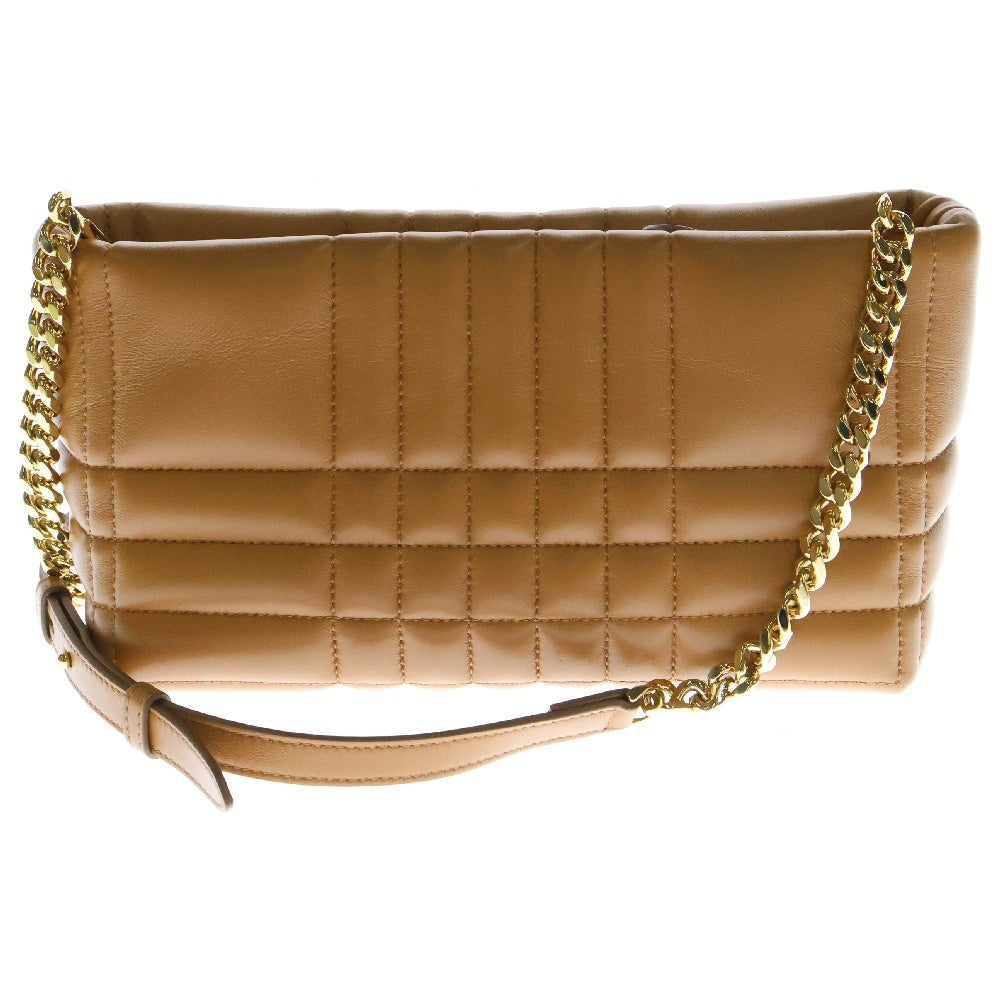 BURBERRY(バーバリー) TB ローラ キルティング チェーンショルダーバッグ ブラウン レザー ゴールド金具