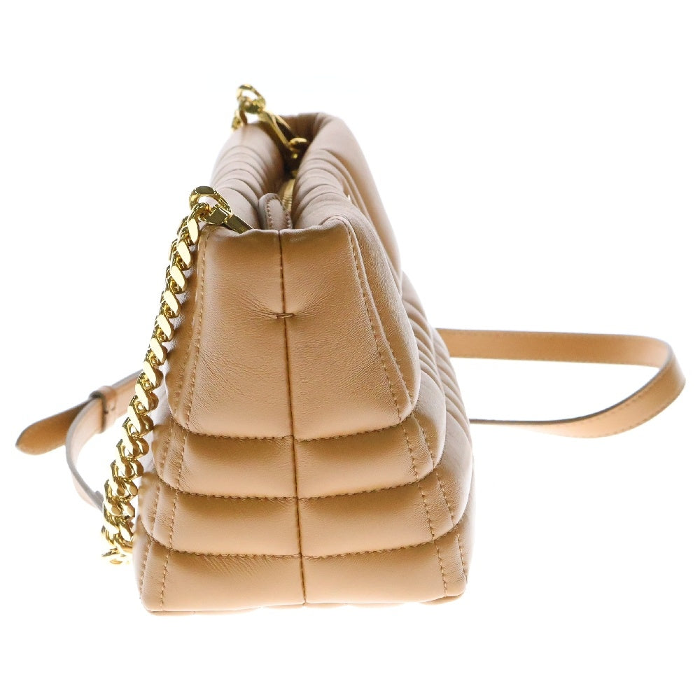 BURBERRY(バーバリー) TB ローラ キルティング チェーンショルダーバッグ ブラウン レザー ゴールド金具