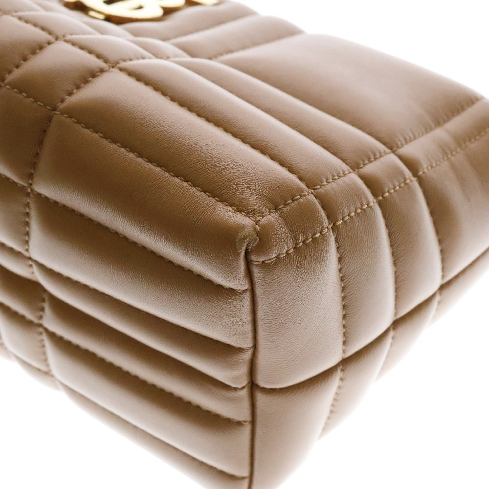 BURBERRY(バーバリー) TB ローラ キルティング チェーンショルダーバッグ ブラウン レザー ゴールド金具