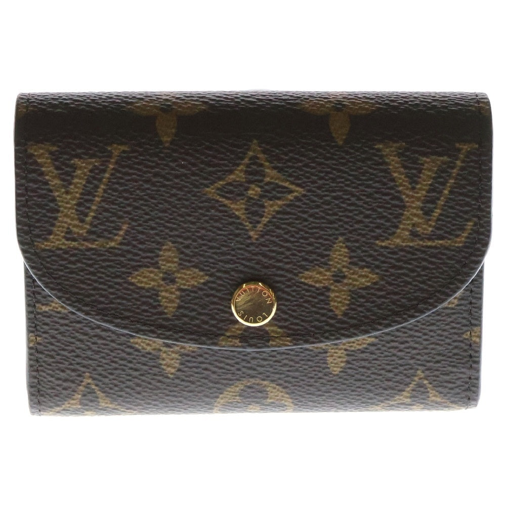 LOUIS VUITTON(ルイヴィトン) モノグラム ポルトモネ・ロザリ フューシャ 三つ折り財布 ブラウン RFID M41939