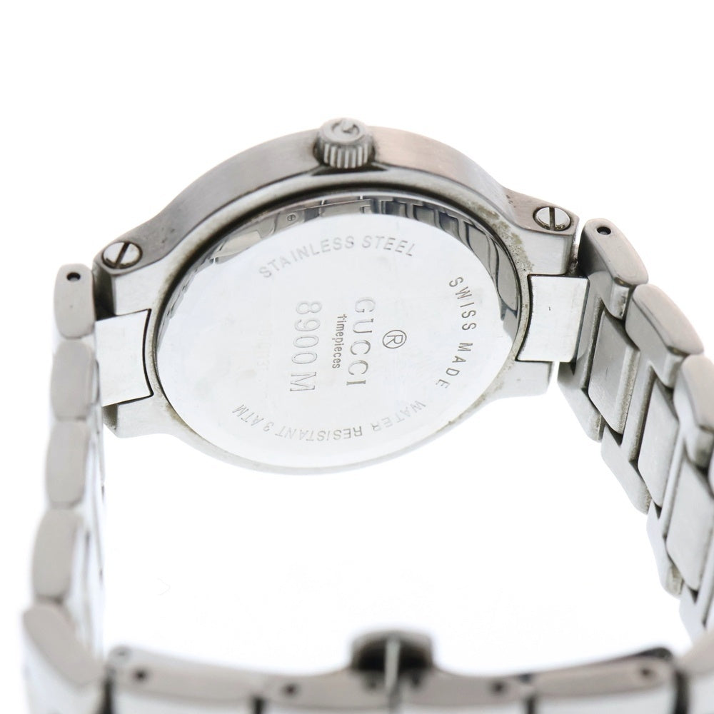 GUCCI(グッチ) ブラック文字盤 ステンレススチール ウォッチ 腕時計 シルバー SS/QZ 8900M
