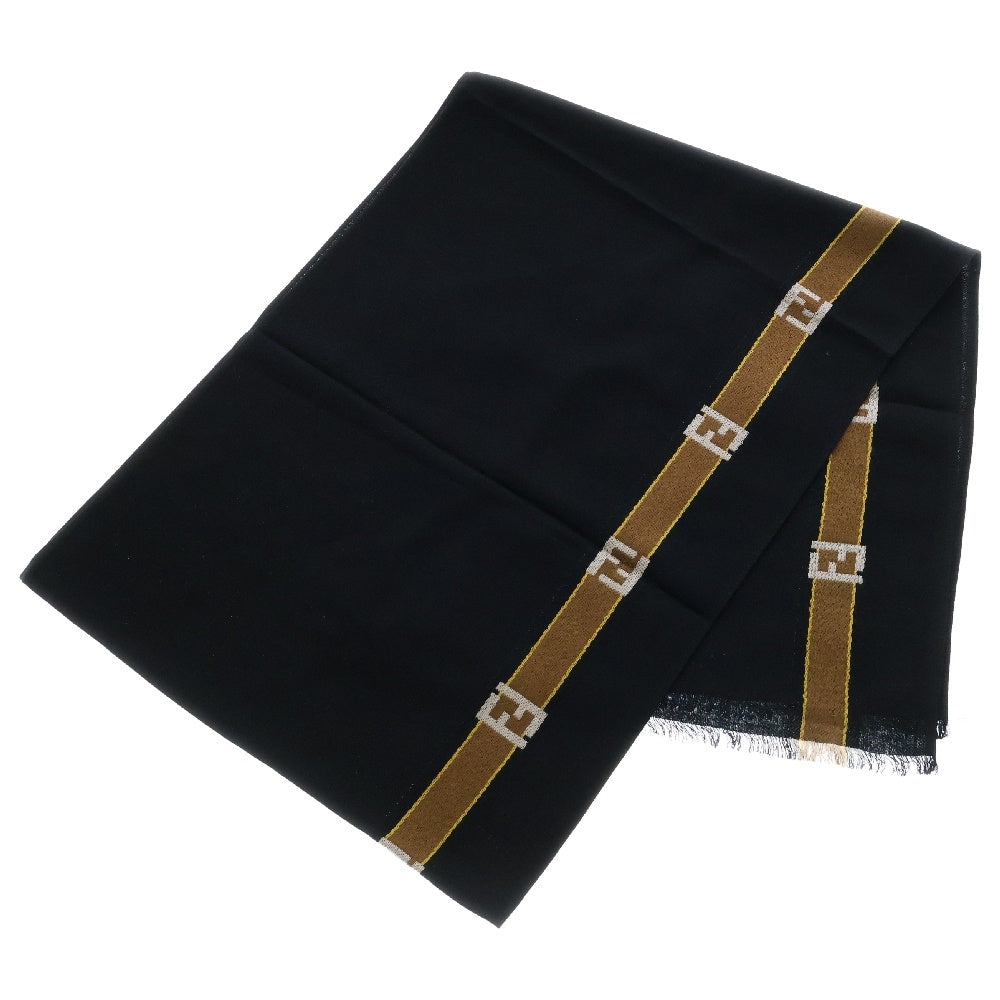 FENDI(フェンディ) ズッカ スカーフ ブラック シルク