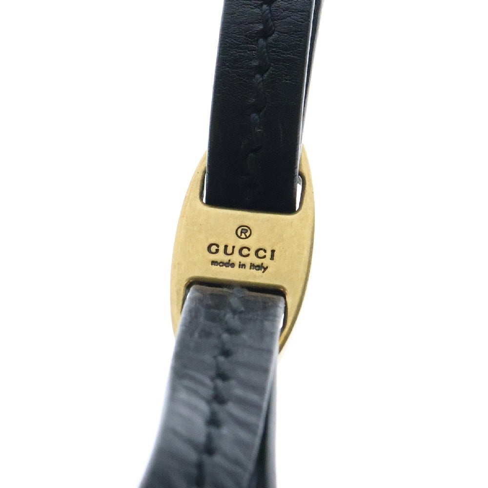 GUCCI(グッチ) ハンドバッグ ストラップのみ 黒 レザー ワンショルダーバッグ
