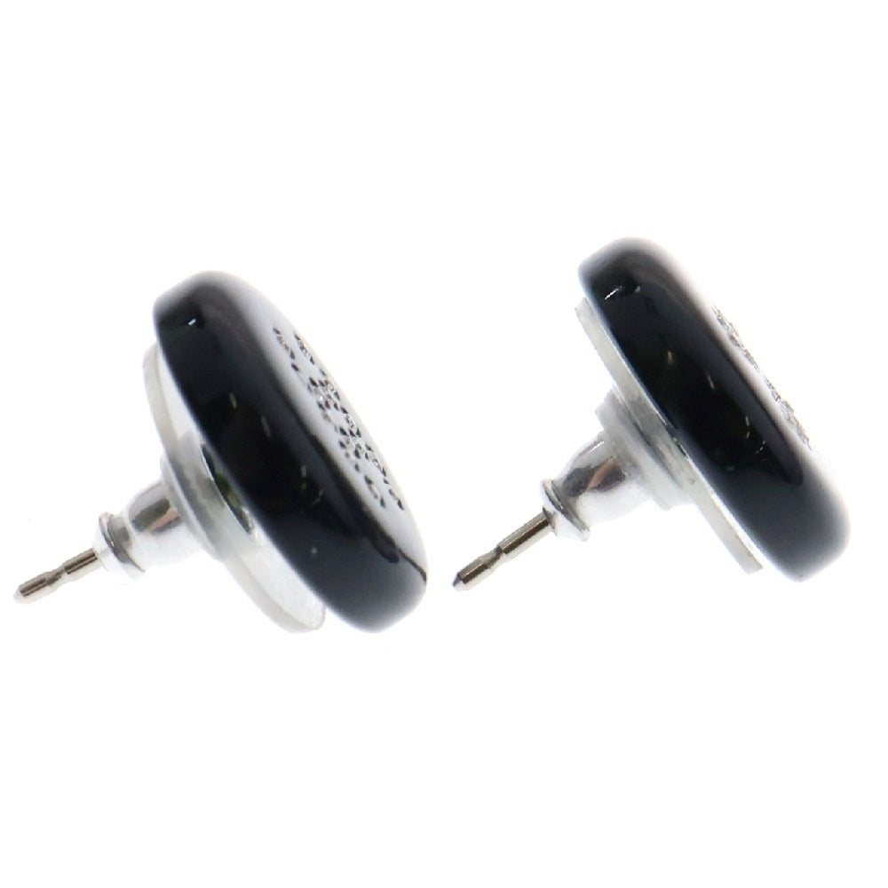 CHANEL(シャネル) ココマーク ラウンド ピアス 黒 ラインストーン 04V