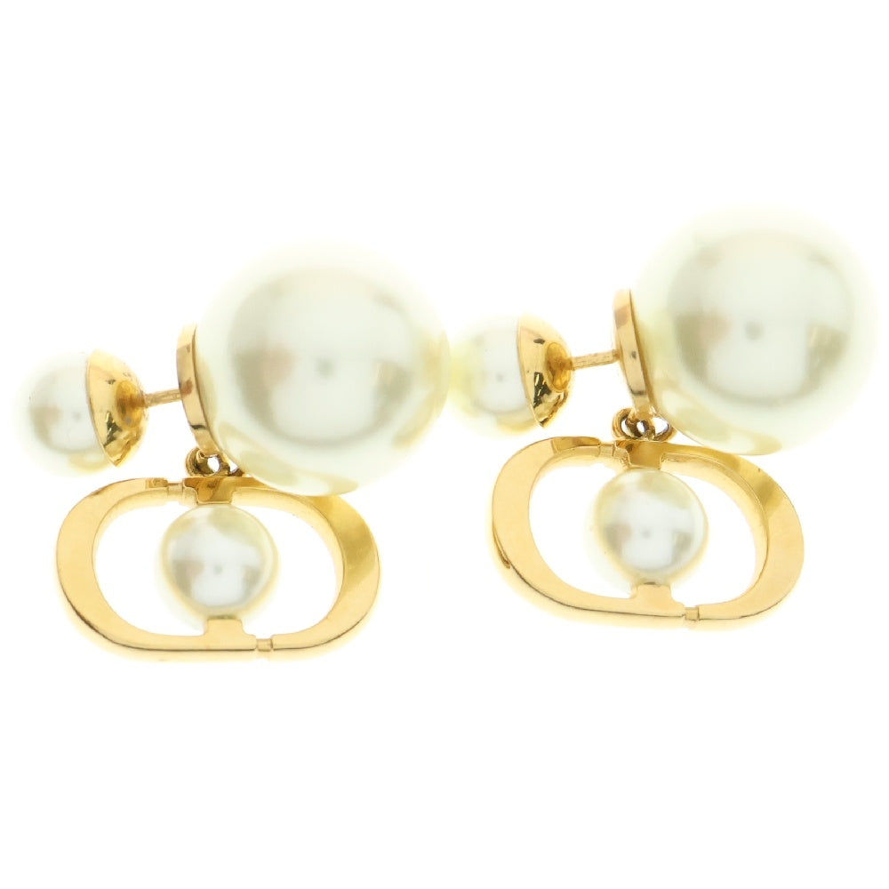 DIOR(ディオール) Tribales トライバル パール ピアス CDロゴ ゴールド GP アクセサリー