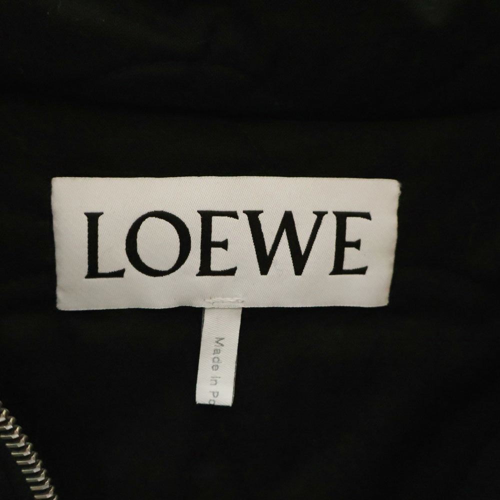 LOEWE(ロエベ) 22AW アナグラム フリースジャケット アウター ブラック×グリーン ウール #S H526Y52J01