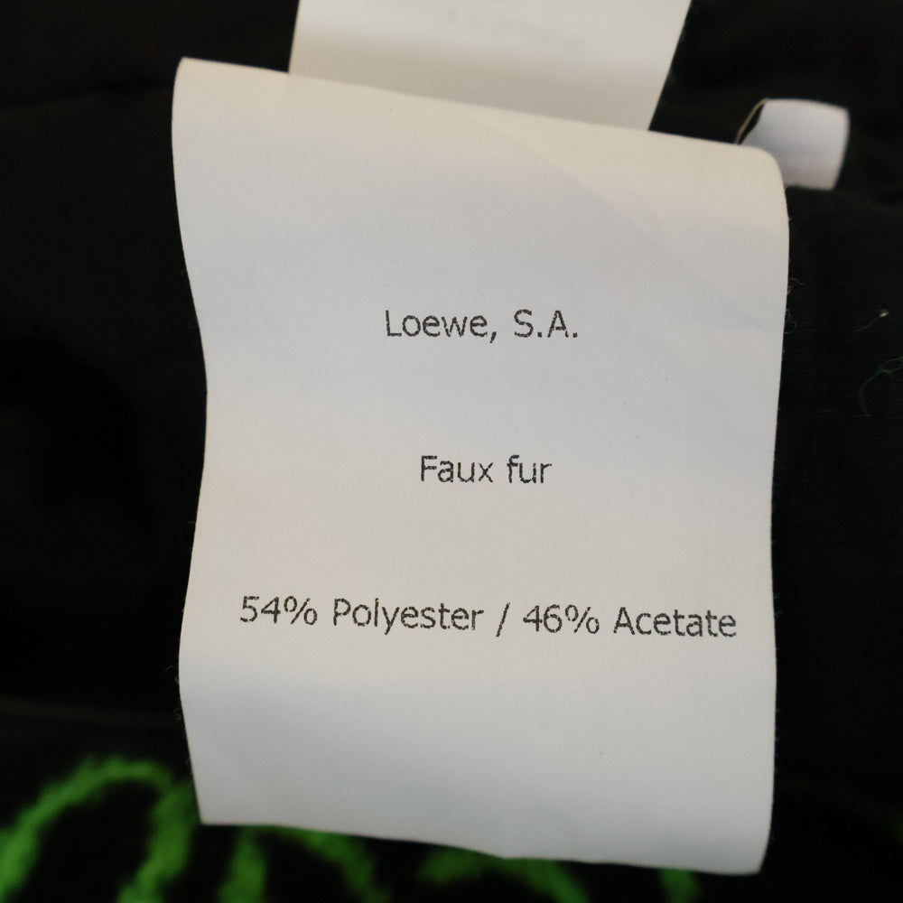 LOEWE(ロエベ) 22AW アナグラム フリースジャケット アウター ブラック×グリーン ウール #S H526Y52J01