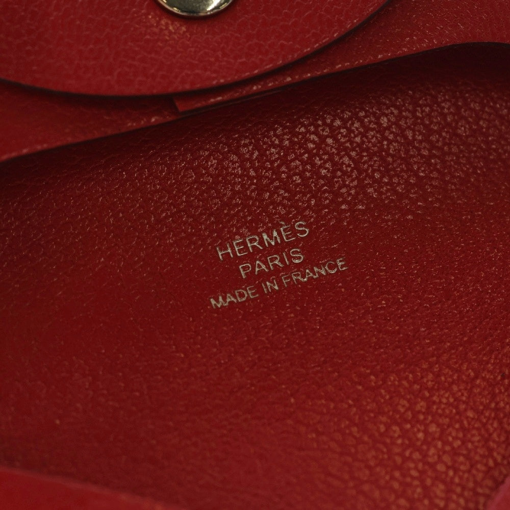 HERMES(エルメス) バスティア ローズエクストリーム シェーブル コインケース 小物入れ ピンク シルバー金具 B刻印