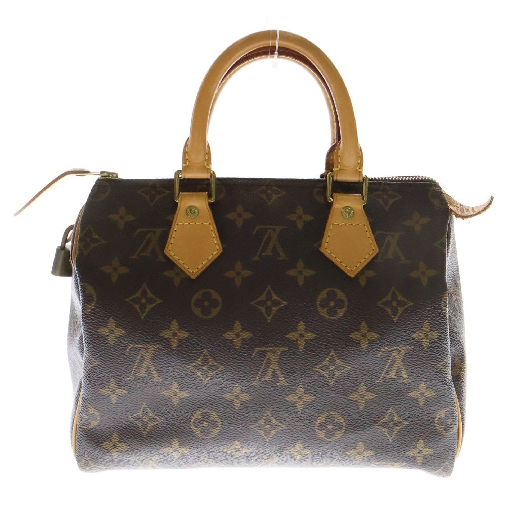 LOUIS VUITTON(ルイヴィトン) モノグラム スピーディ25 ミニボストンバッグ ハンドバッグ ブラウン ゴールド金具 レザー×PVC M41109