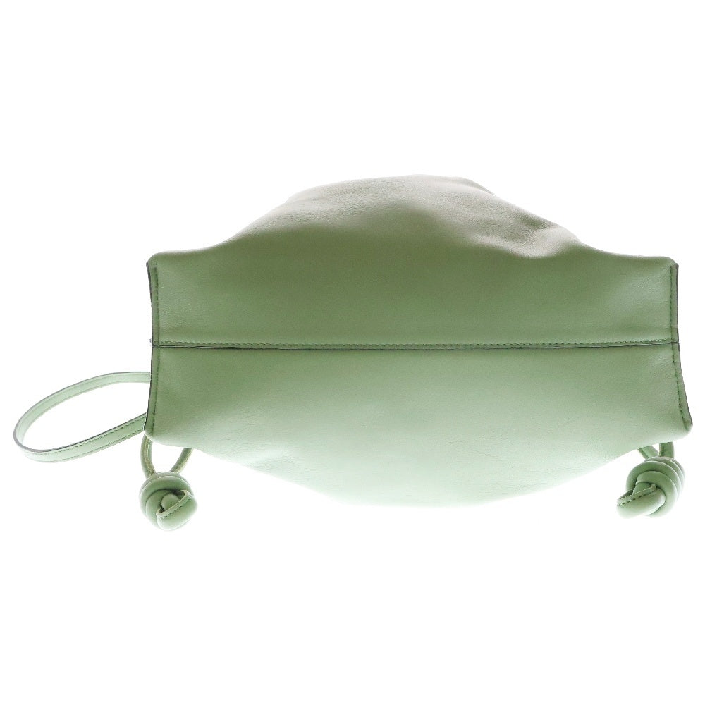 LOEWE(ロエベ) フラメンコ 2WAYショルダーバッグ ハンドバッグ ライトグリーン ゴールド金具 カーキ レザー A411FC2X17
