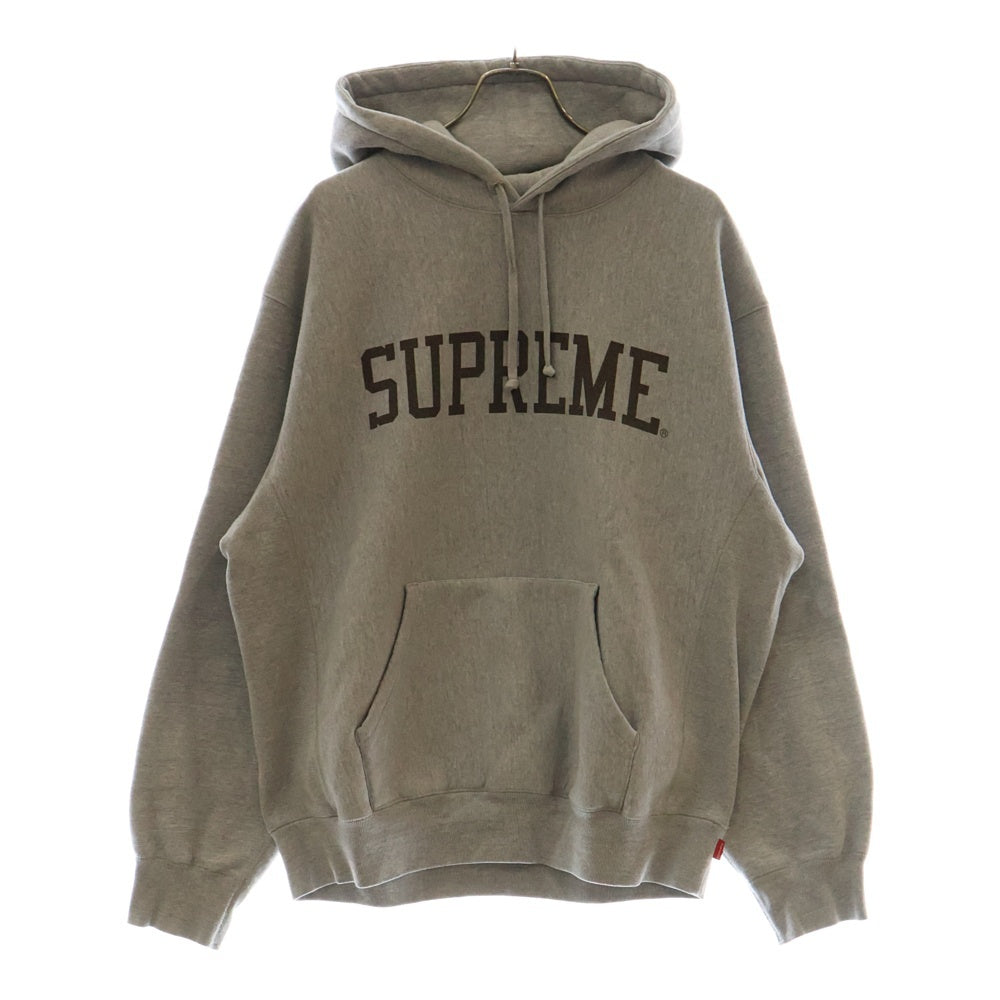 SUPREME(シュプリーム) 23AW Varsity Hooded Sweatshirt バーシティロゴプリントプルオーバースウェットパーカー フーディー グレー