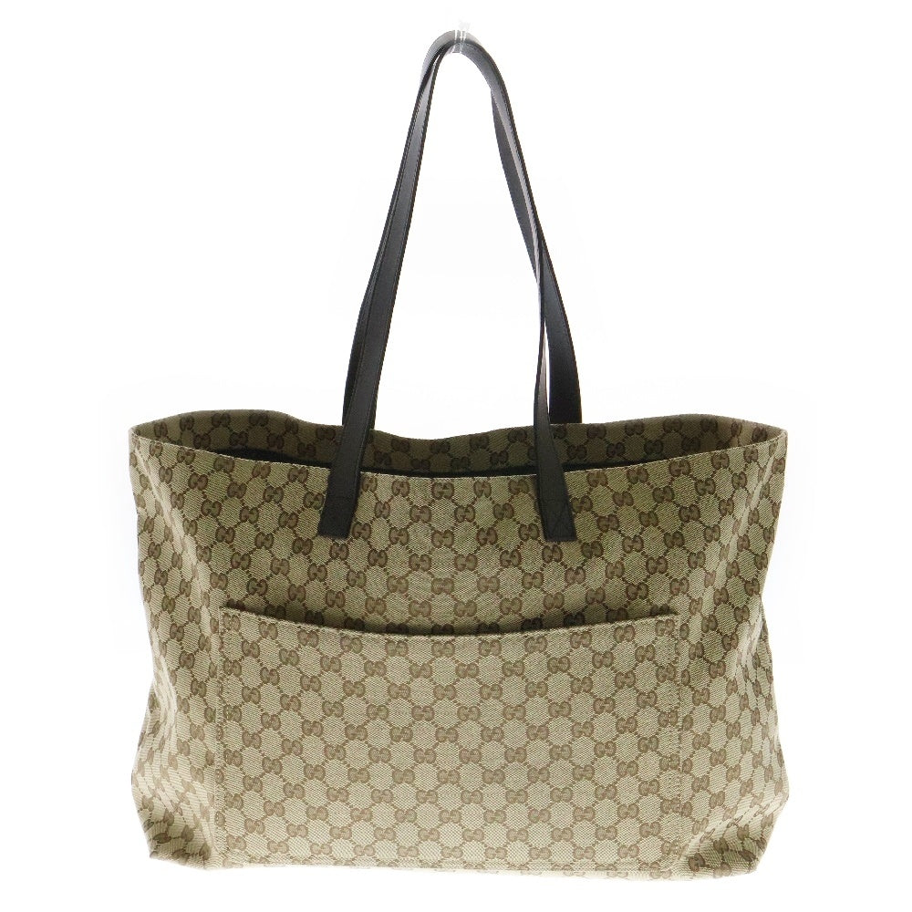 GUCCI(グッチ) GGキャンバス ラージ トートバッグ ブラウン 802166