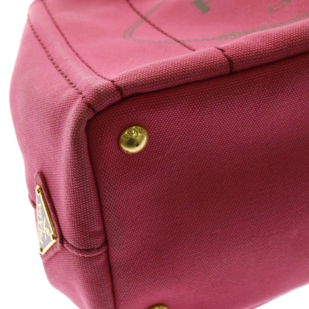PRADA(プラダ) カナパトート ミニ 2wayハンドバッグ ピンク キャンバス 1BG439