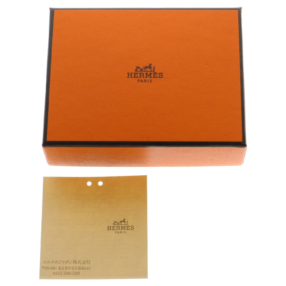 HERMES(エルメス) カルメン フリンジチャーム バッグチャーム キーリング シルバー金具 ブラック レザー