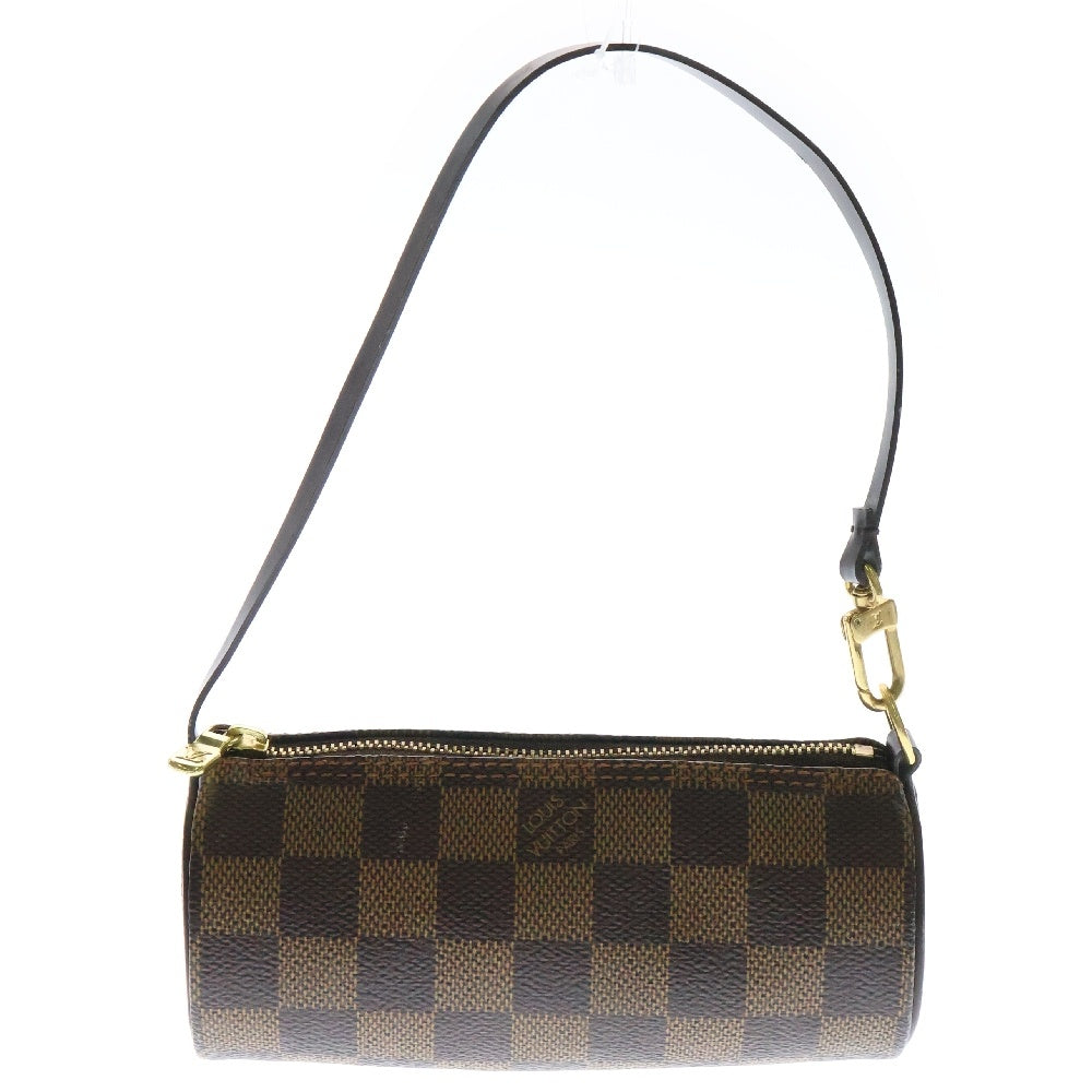 LOUIS VUITTON(ルイヴィトン) ダミエ エベヌ パピヨン ポーチのみ 小物入れ ブラウン PVCレザー