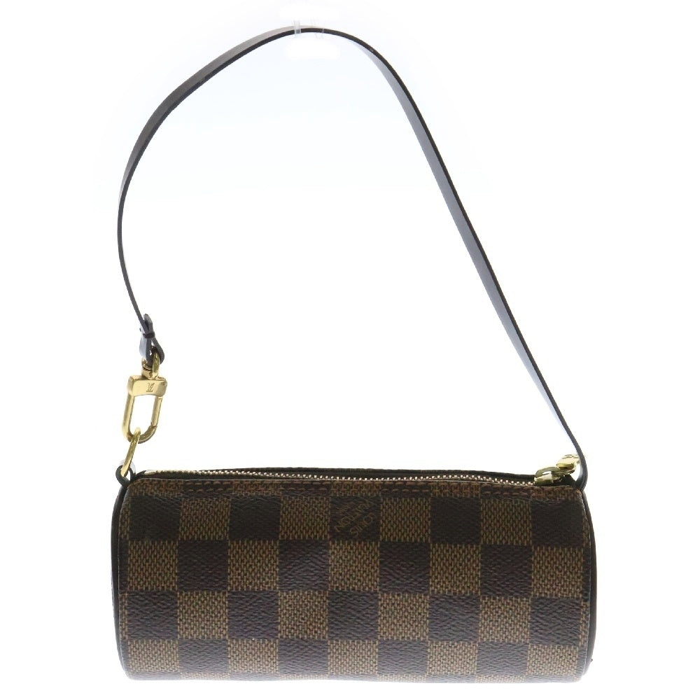 LOUIS VUITTON(ルイヴィトン) ダミエ エベヌ パピヨン ポーチのみ 小物入れ ブラウン PVCレザー