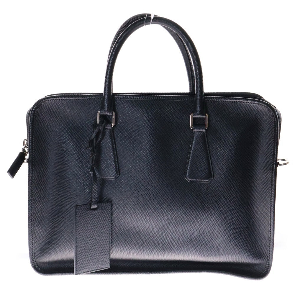 PRADA(プラダ) サフィアーノ ブリーフケース 黒 レザー ビジネスバッグ