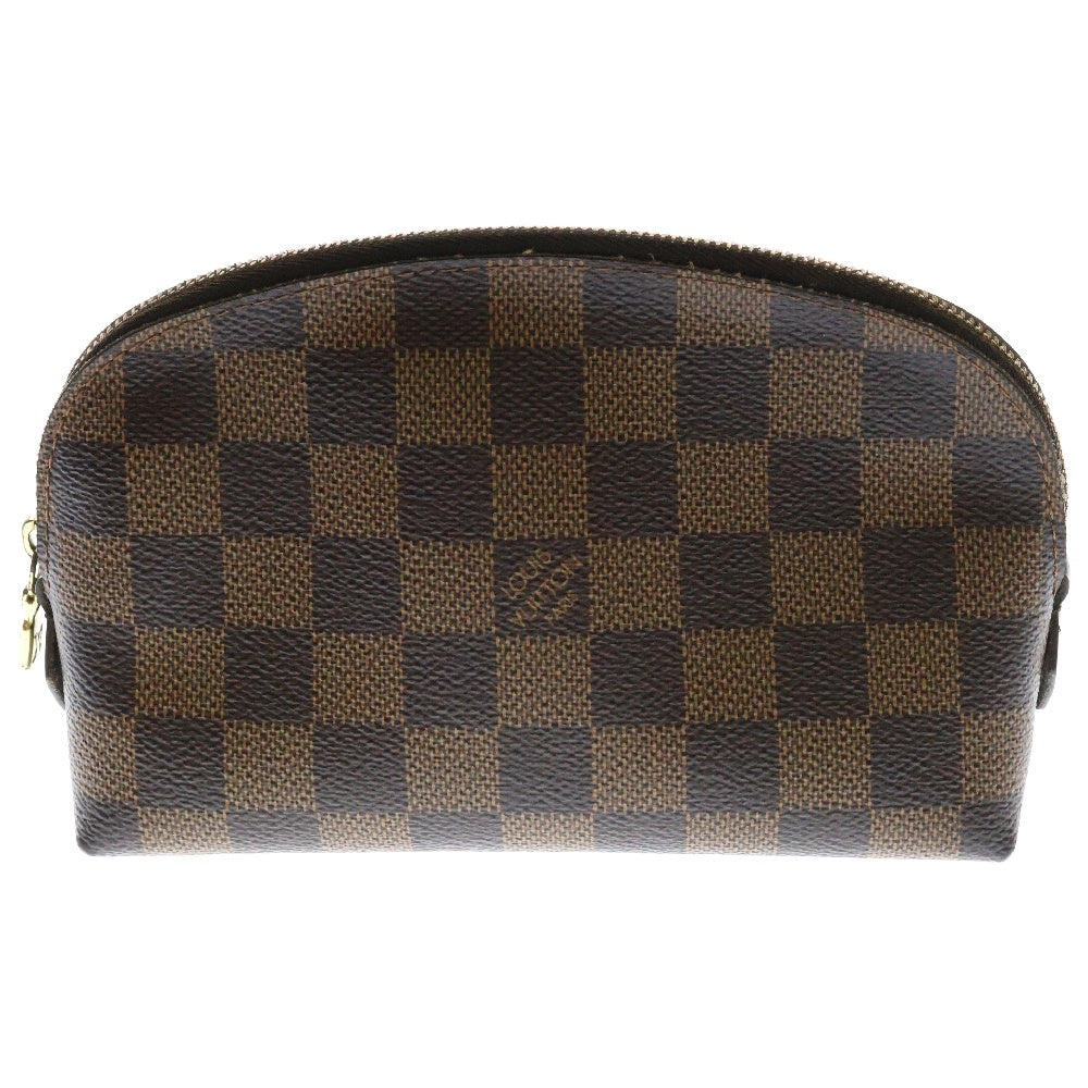 LOUIS VUITTON(ルイヴィトン) ダミエ ポシェットコスメティック ポーチ ケース 小物入れ ブラウン ゴールド金具 N47516