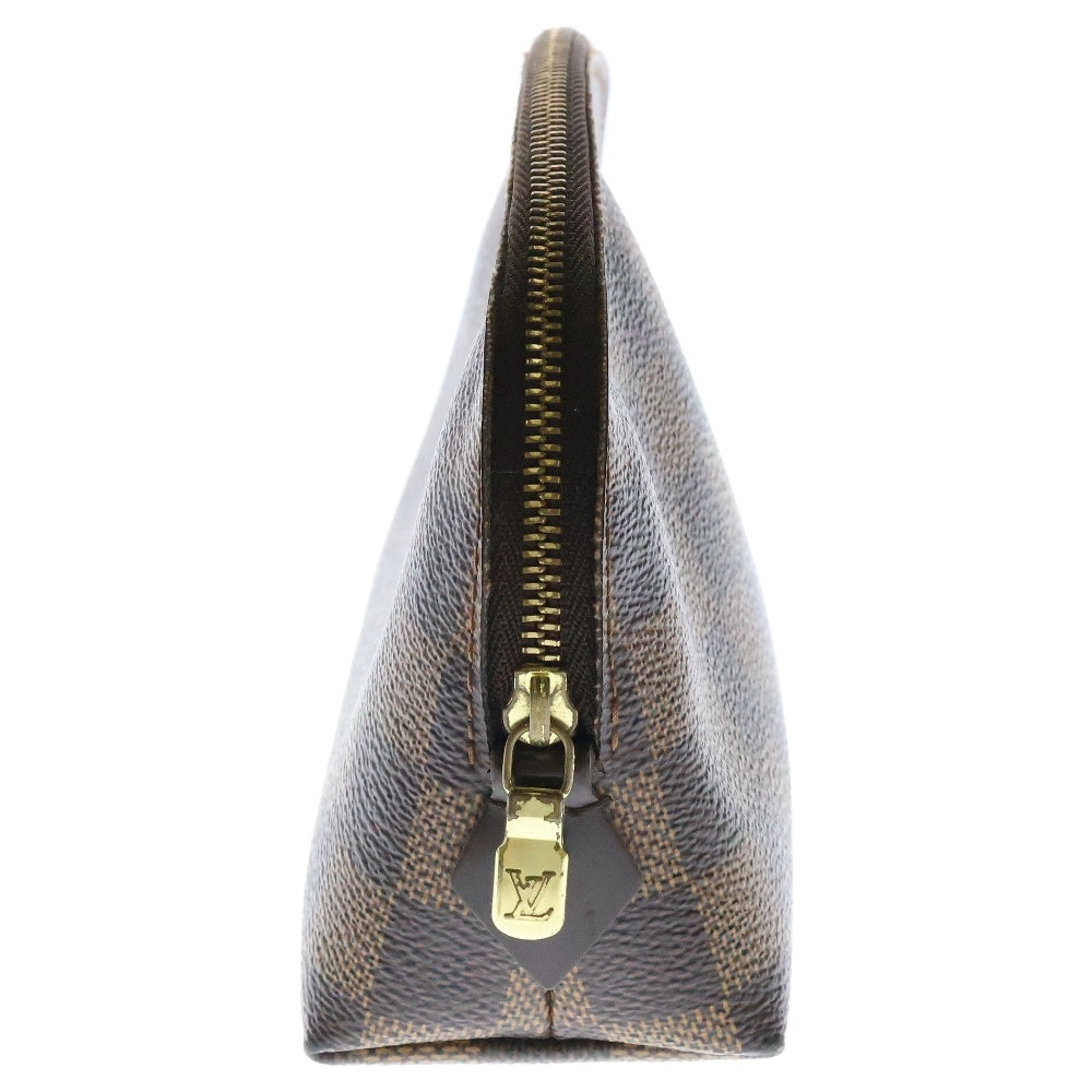 LOUIS VUITTON(ルイヴィトン) ダミエ ポシェットコスメティック ポーチ ケース 小物入れ ブラウン ゴールド金具 N47516