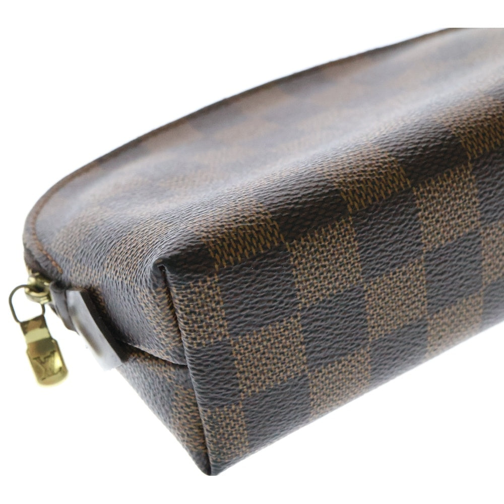 LOUIS VUITTON(ルイヴィトン) ダミエ ポシェットコスメティック ポーチ ケース 小物入れ ブラウン ゴールド金具 N47516