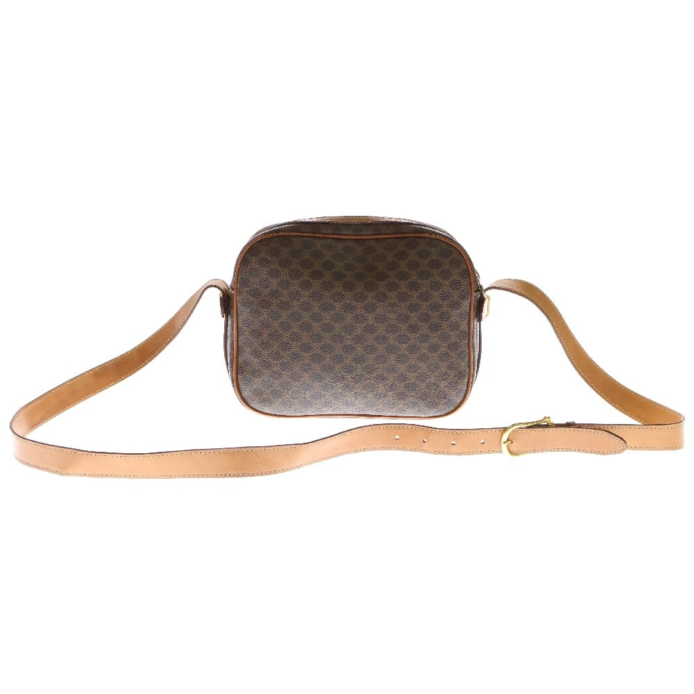 CELINE(セリーヌ) マカダム ショルダーバッグ ブラウン PVCレザー ヴィンテージ