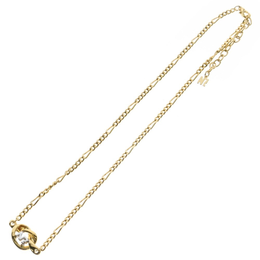 NINA RICCI(ニナリッチ) ネックレス ハートモチーフ ペンダント チェーン ゴールド×シルバー GP