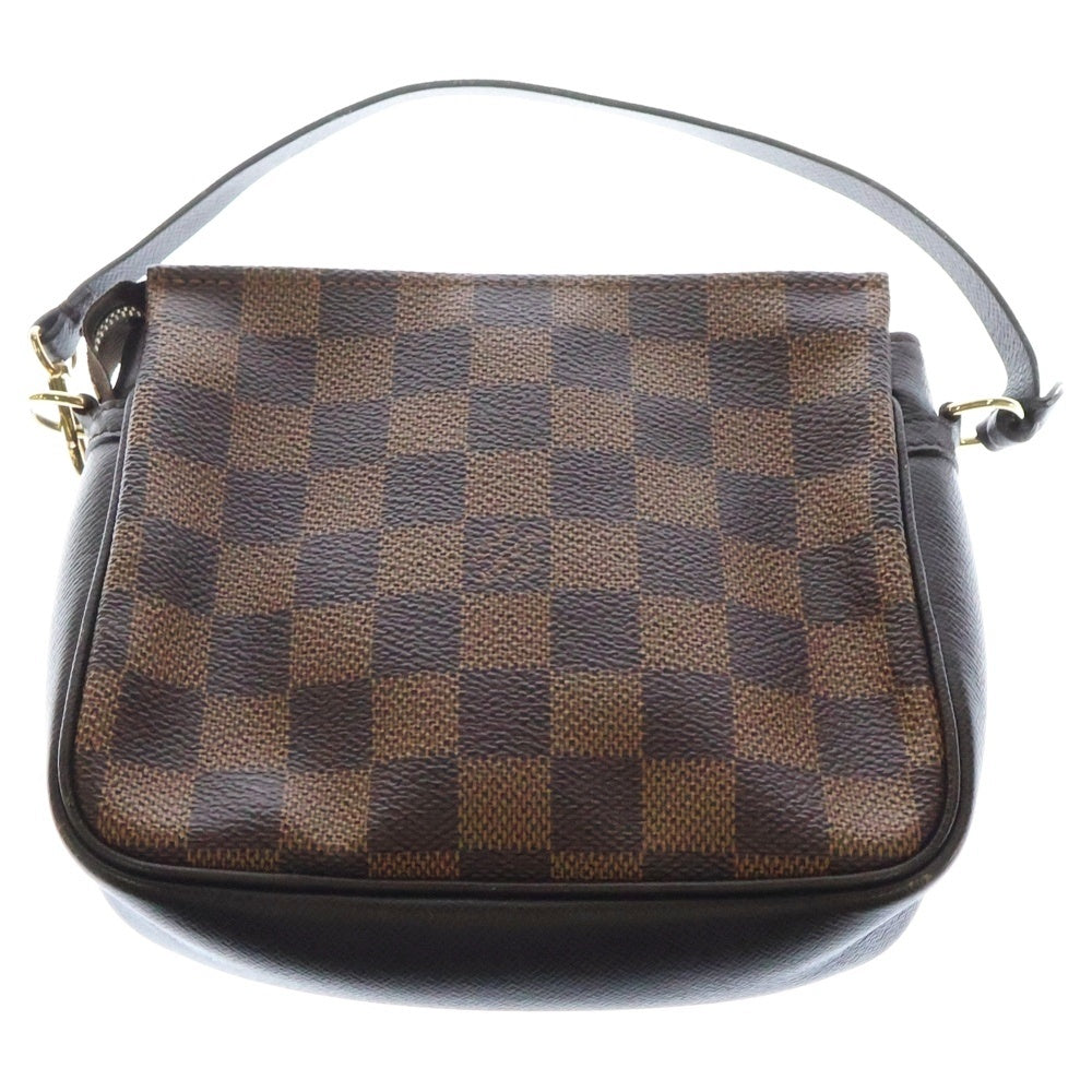 LOUIS VUITTON(ルイヴィトン) ダミエ トゥルースメイクアップ ミニバッグ ポーチ ハンドバッグ ブラウン ゴールド金具 レザー×PVC N51982