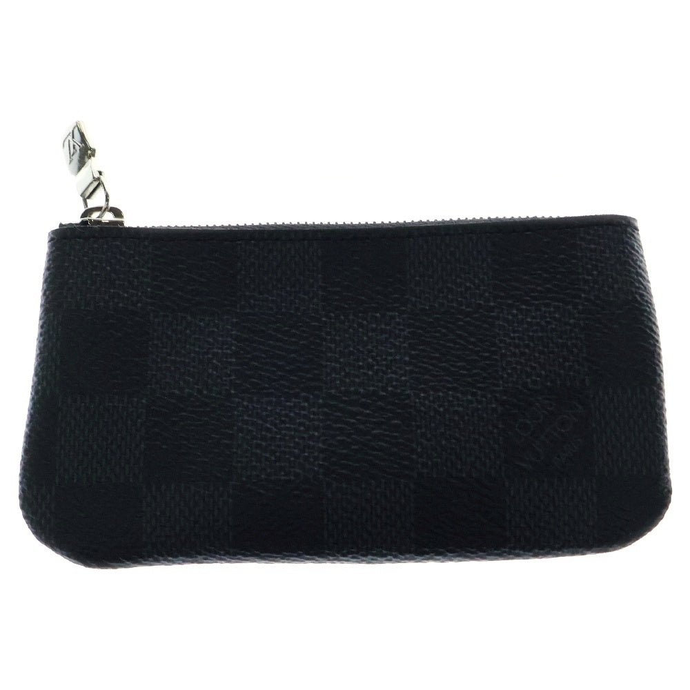 LOUIS VUITTON(ルイヴィトン) ダミエグラフィット ポシェットクレ コインケース 黒 PVCレザー N60155