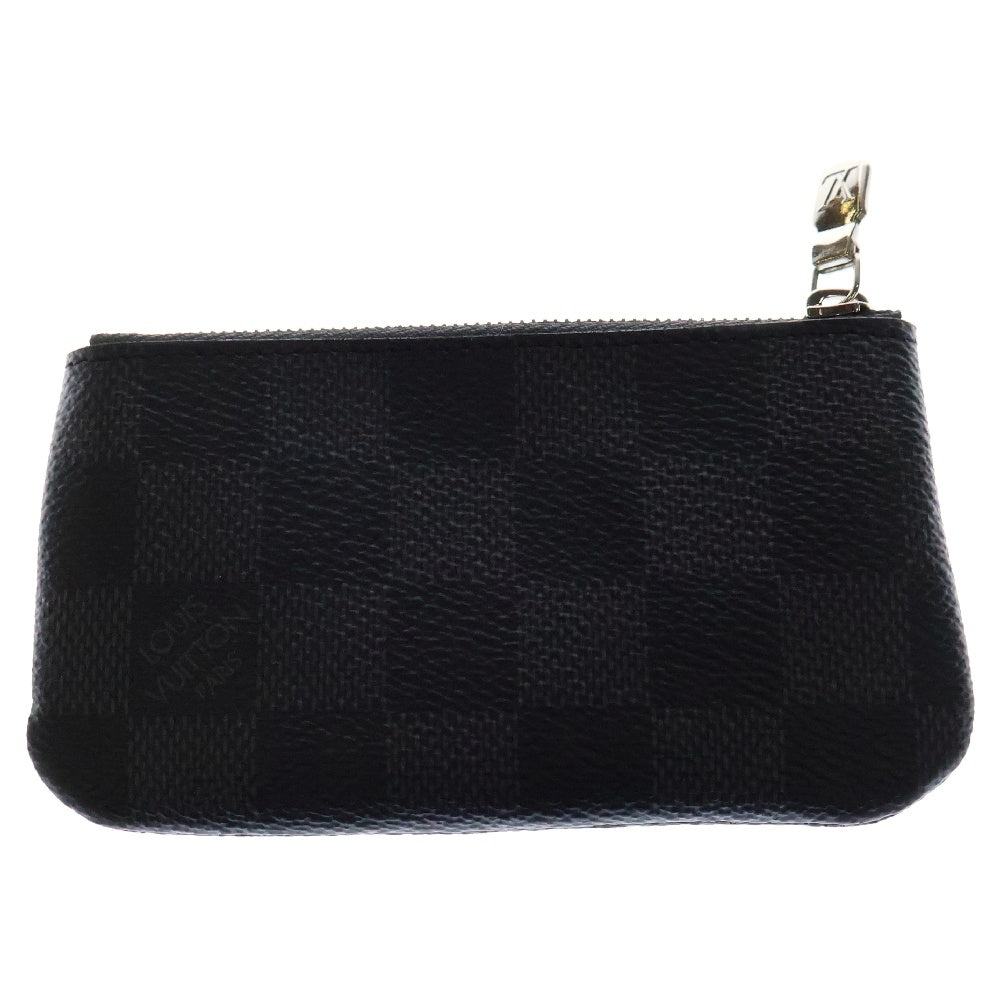LOUIS VUITTON(ルイヴィトン) ダミエグラフィット ポシェットクレ コインケース 黒 PVCレザー N60155