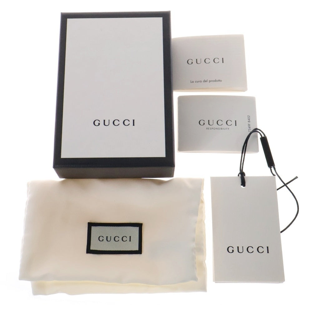 GUCCI(グッチ) GGマーモント キーリング バックチャーム ブラック×ゴールド